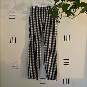 Express plaid ankle low rise slacks